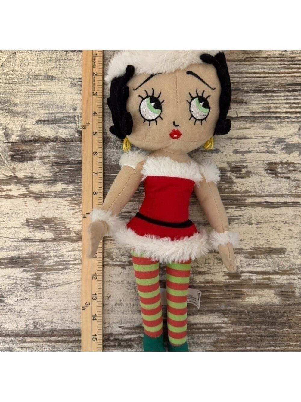 Betty Boop Christmas Holiday Cloth Rag Doll - Picture 7 of 7